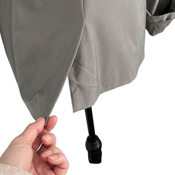 Ann Taylor Gray Taupe Wool Blend 1 Button Blazer - Size 10P - Picture 5 of 12